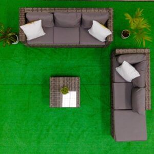 5 Seater Outdoor Sofa + Coffee Table + Ottoman.