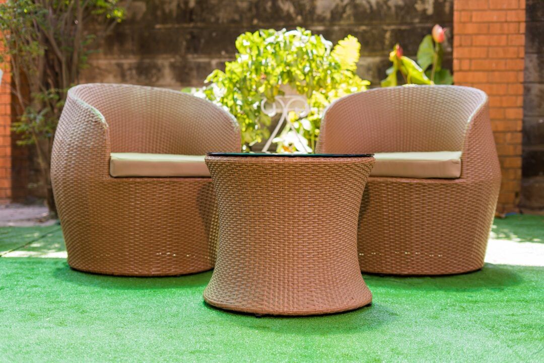 Outdoor Balcony Set with 2 Chairs & Table.